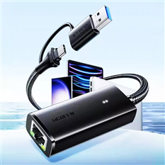 Cáp chuyển đổi USB-A và Type-C 3.0 sang Lan Gigabit 10/100/1000Mbps Ugreen 15638 cao cấp