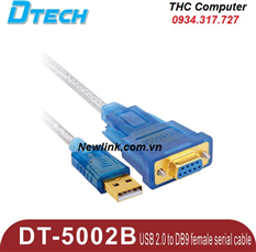 Cáp chuyển đổi USB RS 232 (Dtech DT-5002C) loại 2.0