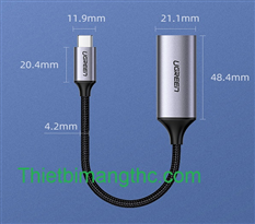 Cáp chuyển đổi USB Type C ra HDMI hô trợ 4K@60Hz cao cấp
