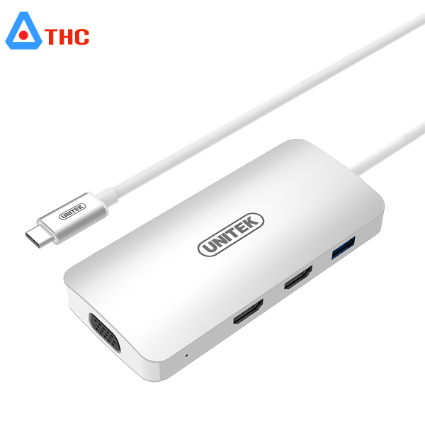 Cáp chuyển đổi USB Type-C sang HDMI+HDMI+VGA+USB