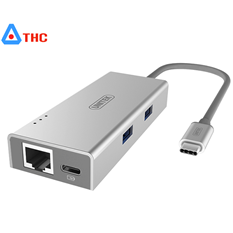 Cáp chuyển đổi USB Type-C sang Lan + 2 cổng USB + TypeC