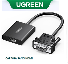 Cáp chuyển đổi VGA sang HDMI+Audio 1080P@60Hz Ugreen 50945 cao cấp