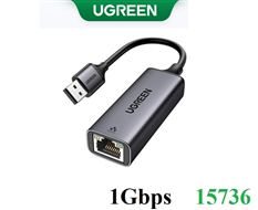 Cáp chuyển USB-A 3.0 sang Lan 10/100/1000Mbps Ugreen 15736 vỏ nhôm cao cấp