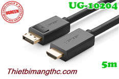 Cáp Displayport sang HDMI dài 5M Ugreen 10204 cao cấp
