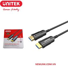 Cáp HDMI 2.0 dài 10m sợi quang UNITEK C11072BK 4K@60Hz HDR, ARC, 3D, Tốc độ cao 18Gbps cao cấp