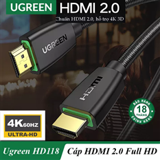 Cáp HDMI 2.0 dài 3m hỗ trợ 4Kx2K chính hãng Ugreen UG-40411