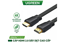 Cáp HDMI 2.0 dẹt dài 1,5m Ugreen 50819 cao cấp