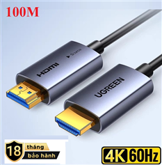 Cáp HDMI 2.0 sợi quang AOC dài 100M Ugreen HD178 45512 hỗ trợ 4K@60Hz UHD (3840x2160) cao cấp