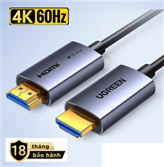 Cáp HDMI 2.0 sợi quang AOC dài 10M hỗ trợ 4K@60Hz 4K UHD (3840x2160) Ugreen 45503 HD178 cao cấp