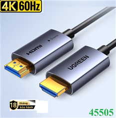 Cáp HDMI 2.0 sợi quang AOC dài 20M hỗ trợ 4K@60Hz 4K UHD (3840x2160) Ugreen 45505 HD178 cao cấp
