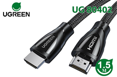 Cáp HDMI 2.1 dài 1,5M hỗ trợ độ phân giải 8K@60Hz Ugreen 80402