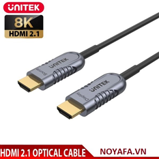 Cáp HDMI 2.1 dài 60M sợi quang Unitek C11034DGY hỗ trợ 8K 60Hz S5 4K @120Hz cao cấp
