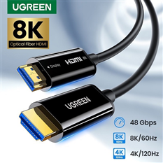Cáp HDMI 2.1 sợi quang dài 20m hỗ trợ 8K/60Hz, 4K/120Hz Ugreen 80408 cao cấp