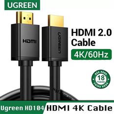 Cáp HDMI 5m Ugreen 10109 hỗ trợ HD, 2k, 4k cao cấp