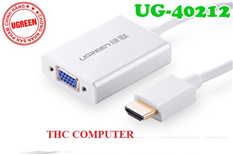 Cáp HDMI to VGA + Audio 3.5mm Ugreen 40212 chính hãng