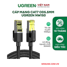 Cáp mạng 1M Cat 7 băng thông 10Gbps 600MHZ Ugreen 80421 cao cấp