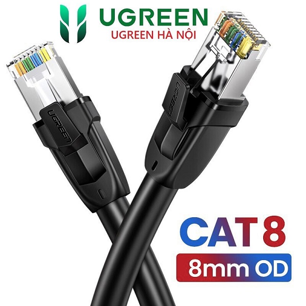 Cáp mạng 2M Cat8 Ugreen 70329 đúc sẵn 2 đầu S/FTP cao cấp