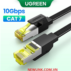 Cáp mạng Cat7 dây bện dẹt tốc độ 10Gbps dài 10M UGREEN NW189 40165 cao cấp