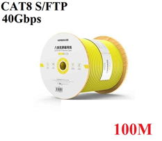 Cáp mạng Cat8 S/FTP băng thông 40GB dài 100M Ugreen 90517 (NW151 Vàng)