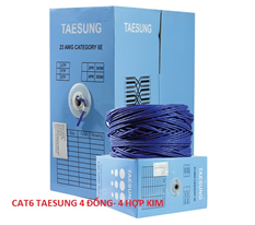 Cáp mạng Taesung CAT6 4 đồng 4 hợp kim Cuộn 305m