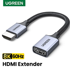 Cáp nối dài HDMI 2.1 âm-dương dài 15cm 8K@60Hz, 4K@240HzUgreen 15518 cao cấp