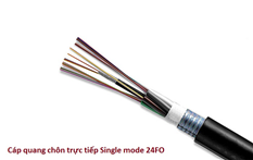 Cáp quang chôn trực tiếp Single mode 24FO cao cấp