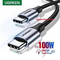 Cáp sạc, dữ liệu USB Type-C dài 2M bọc dù hỗ trợ PD 100W Ugreen 70429 chính hãng