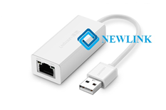 Cáp USB 2.0 sang Lan màu trắng Ugreen 20253 cao cấp