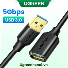 Cáp USB 3.0 nối dài 2M mạ vàng cao cấp chính hãng Ugreen 10373