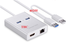 Cáp USB 3.0 to HDMI và 2 cổng USB 3.0 Ugreen UG-40255