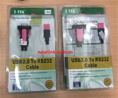 Cáp USB to com , RS232 chính hãng Z-tek(2.0)