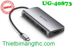 Cáp USB Type C To HDMI, VGA, USB, Lan, SD, TF, USB Type C Ugreen 40873