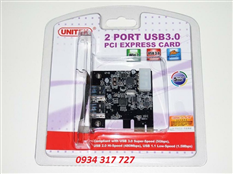 Card PCI-Ex to 2 PORT USB 3.0 Unitek Y-7301