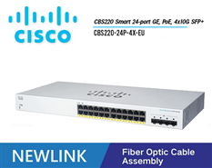 CBS220-24P-4X-EU Thiết bị chuyển mạch CISCO CBS220 Smart 24 cổng GE, PoE, nguồn điện 195W, 4x10G SFP+ chính hãng