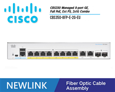 CBS350-8FP-E-2G-EU Thiết bị chuyển mạch CISCO CBS350 Managed 8 cổng GE POE+, 120W , Ext PS, 2x1G SFP/COPPER Combo