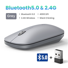 Chuột không dây Wireless -2.4 GHz+Bluetooth 5.0 Im lặng 4000 DPI Ugreen 25160 MU001 cao cấp