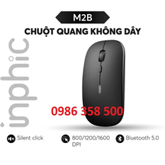 Chuột sạc không dây Inphic M2B Bluetooth 5.0 Chuột quang không dây dành cho máy tính