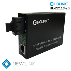 Converter quang 2 sợi 10/100/1000M HOLINK HL-2211S-20