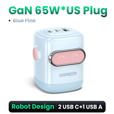 Củ sạc nhanh Robot 65W 2C 1A Ugreen 45003 (US Plug) cao cấp