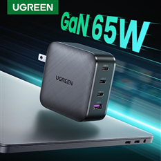 Củ sạc nhanh UGREEN sử dụng GaN hiện đại hỗ trợ nhanh PD USB 3.0 65W cho Samsung 3C1A (US) 70773