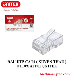 Đầu bấm Hạt mạng CAT6 Xuyên thấu (OT1091ATP01) UNITEK  cao cấp