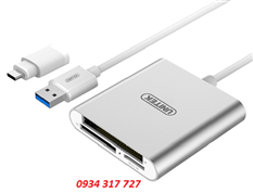 Đầu đọc thẻ nhớ đa năng cổng USB + Type C Unitek