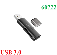 Đầu đọc thẻ SD/TF chuẩn USB 3.0 Ugreen 60722 cao cấp