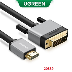 Dây Cáp chuyển đổi HDMI to DVI (24+1) dài 5M Ugreen 20889 cao cấp