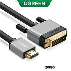 Dây, Cáp chuyển đổi HDMI to DVI (24+1) dài 8M Ugreen 20890 cao cấp