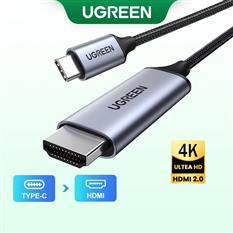 Dây Cáp chuyển đổi USB-C sang HDMI hỗ trợ 4K@60Hz dài 3m Ugreen 50766 cao cấp
