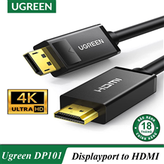 Dây Cáp Displayport 1.2 to HDMI dài 1M hỗ trợ 4K*2K Ugreen 10238 cao cấp