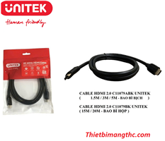 Dây cáp HDMI 2.0 4K 60Hz dài 1.5m Unitek C11079ABK-1,5m cao cấp