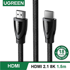 Dây Cáp HDMI 2.1 Ugreen 80405 dài 5M độ phân giải 8K@60Hz Cao Cấp (Sợi Cotton)