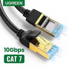 Dây cáp mạng UGREEN Cat7 F/FTP dài 0.5m (Black) 11229 cao cấp